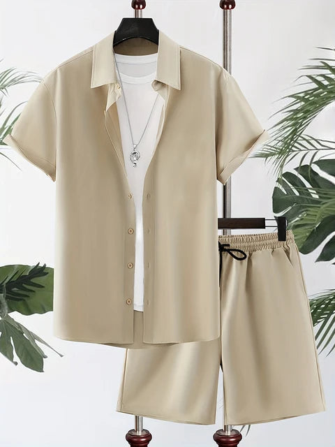Bélvoir Summer Men’s Set — Premium Hawaiian Shirt & Shorts Combo