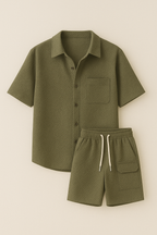Bélvoir Hong Kong Summer Set — Slim Shirt & Minimalisti Shorts