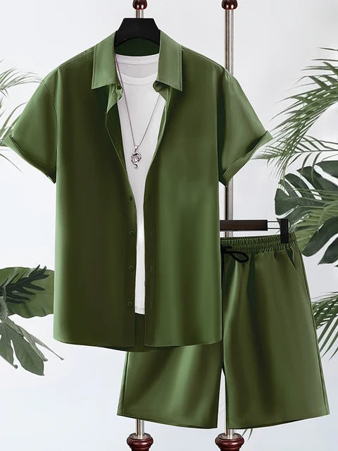 Bélvoir Summer Men’s Set — Premium Hawaiian Shirt & Shorts Combo