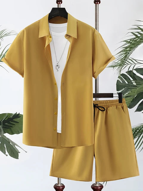 Bélvoir Summer Men’s Set — Premium Hawaiian Shirt & Shorts Combo