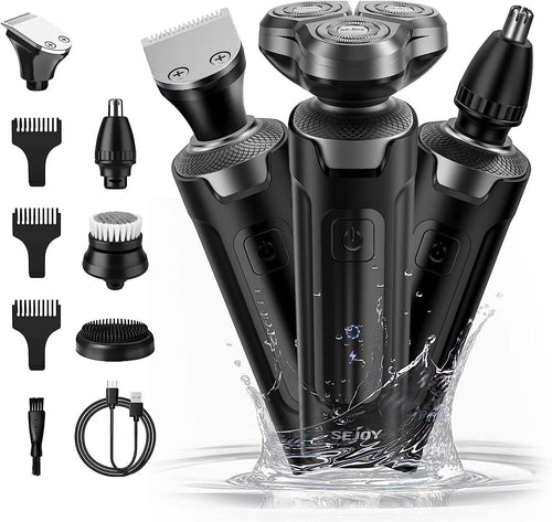 Bélvoir 3-in-1 Men’s Electric Shaver — Beard & Nose Hair Trimmer, Waterproof